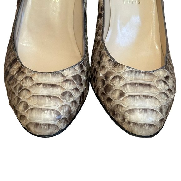 Christian Louboutin Authentic Python Wedge Heel, Size 40 EU - Picture 9 of 11